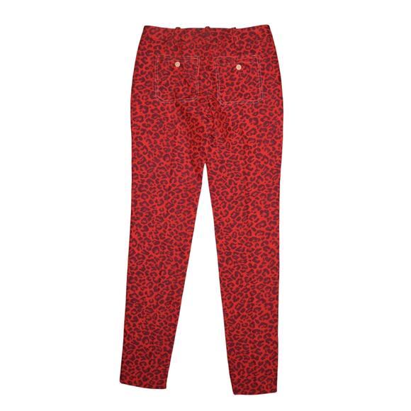 ZADIG & VOLTAIRE $298 Prune Leopard Print Skinny Pant Red IT 34 / US XS - Picture 4 of 6